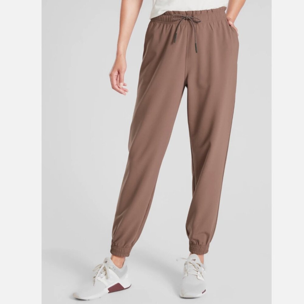 Athleta Metropolis Primatwill Jogger Lifestyle Travel Pant Mauve Medium